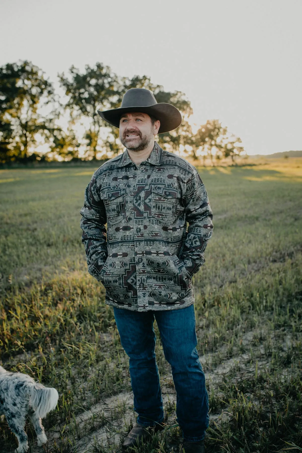 'Caldwell' Men's Ariat Printed Shirt Jacket (L & XXL ONLY)