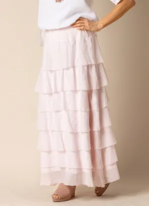 Calista Cotton Skirt in Blush