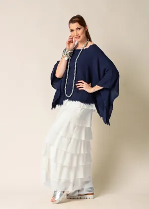 Calista Cotton Skirt in Winter White