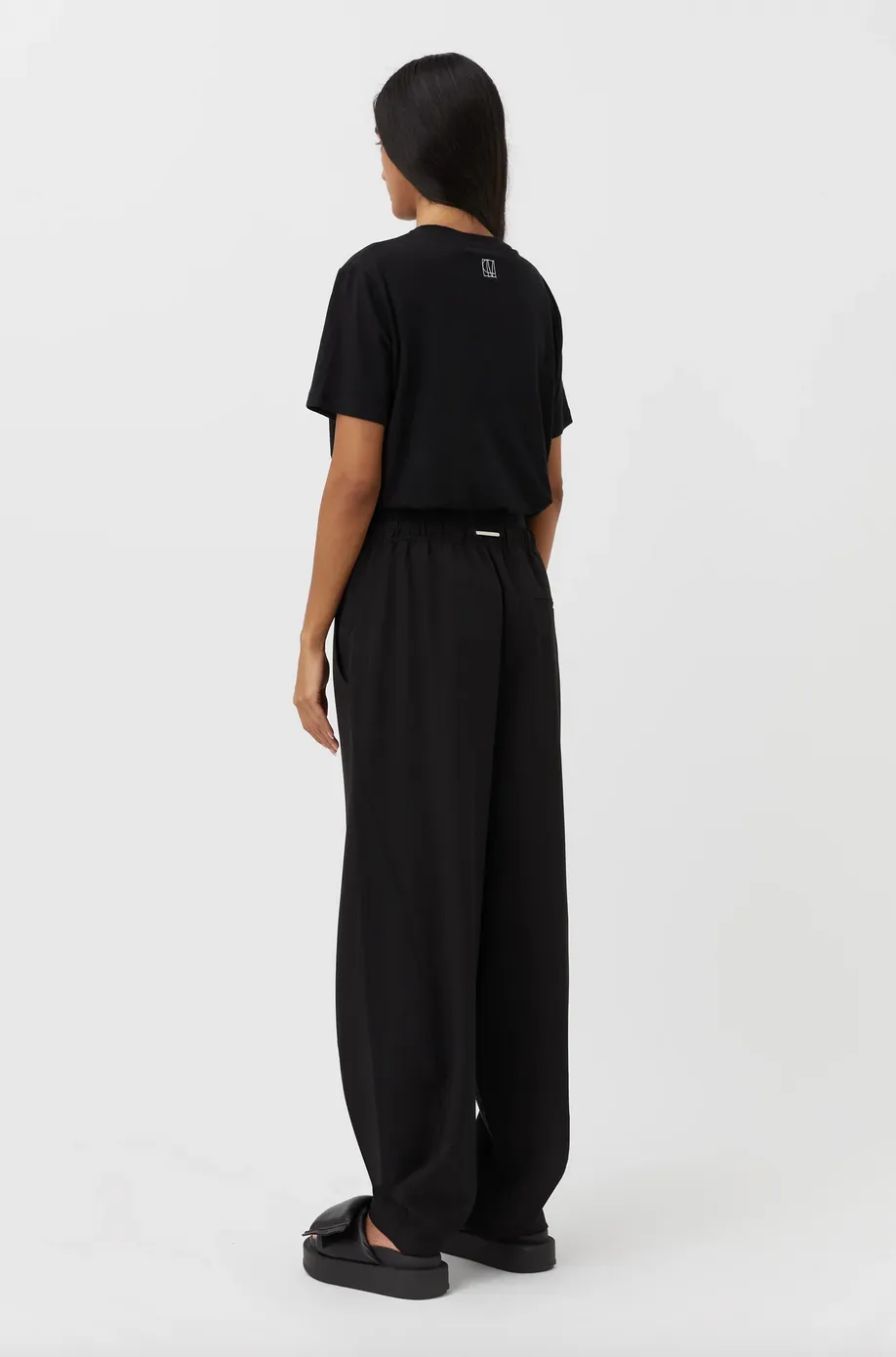 Camilla & Marc, Gerard Lightweight Tee | Black/Soft White