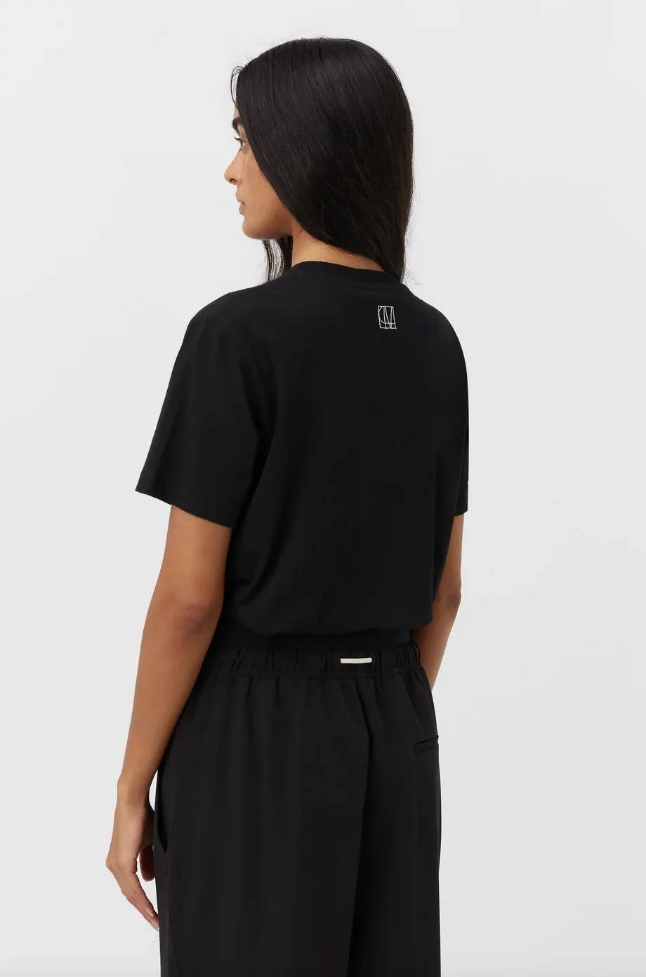 Camilla & Marc, Gerard Lightweight Tee | Black/Soft White