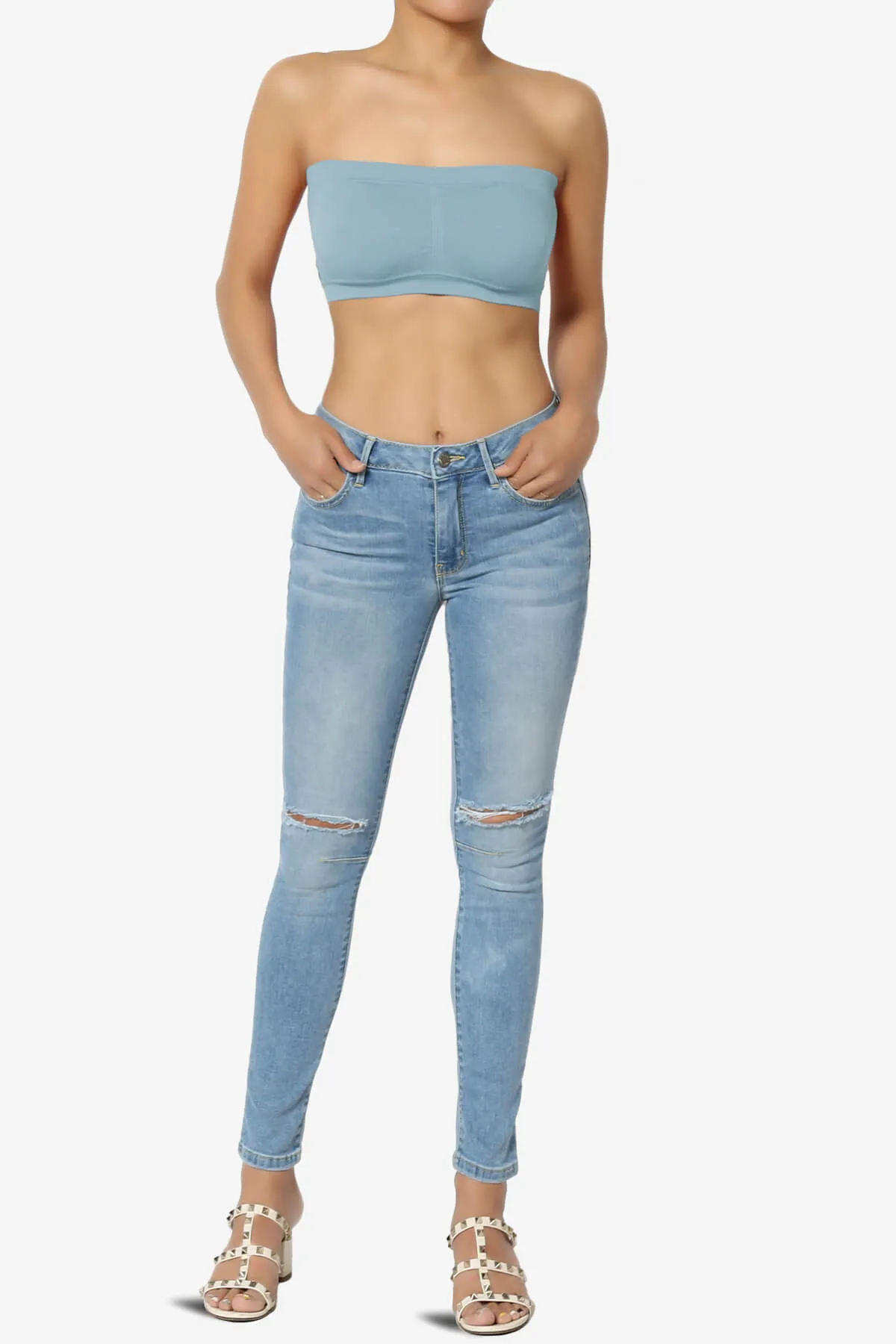Candid Removable Pad Bandeau Bra Top