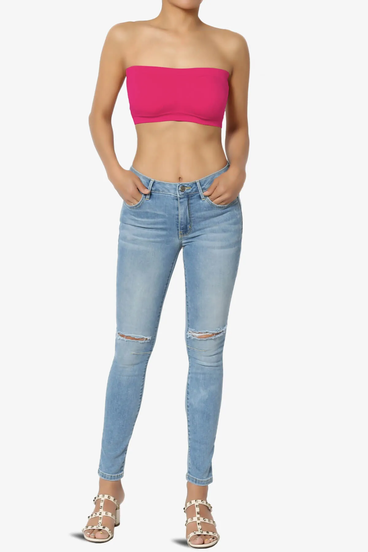Candid Removable Pad Bandeau Bra Top