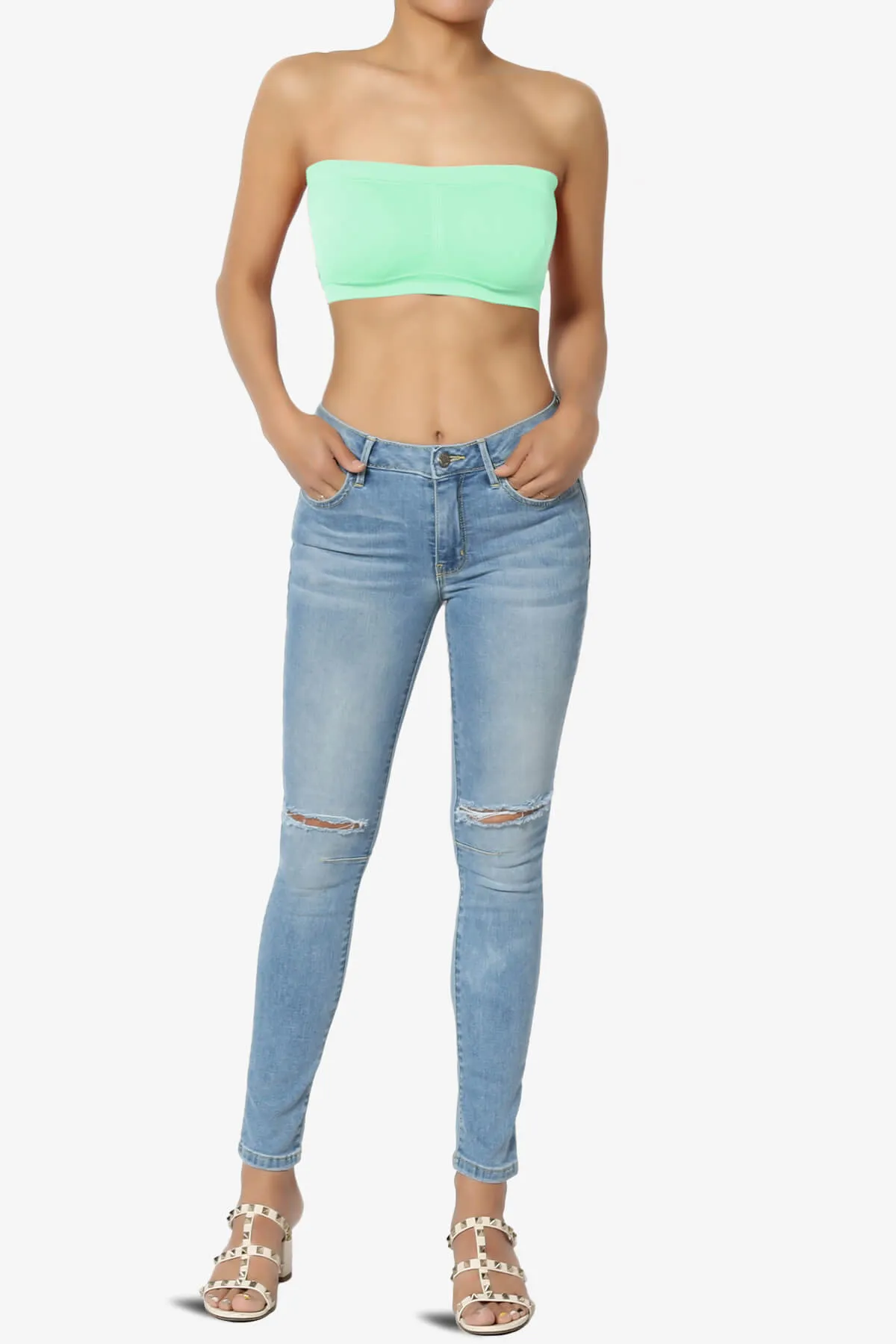 Candid Removable Pad Bandeau Bra Top