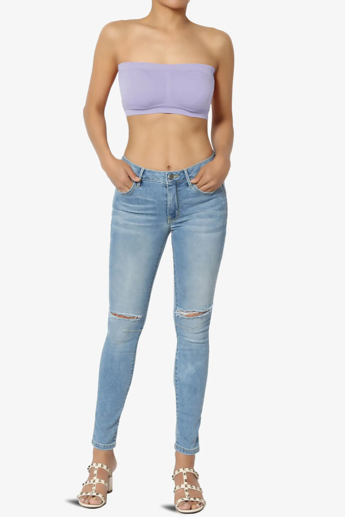 Candid Removable Pad Bandeau Bra Top