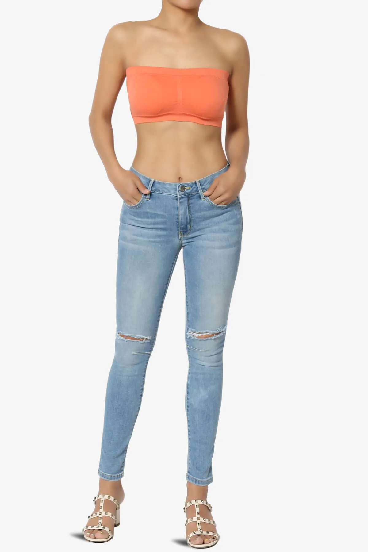 Candid Removable Pad Bandeau Bra Top