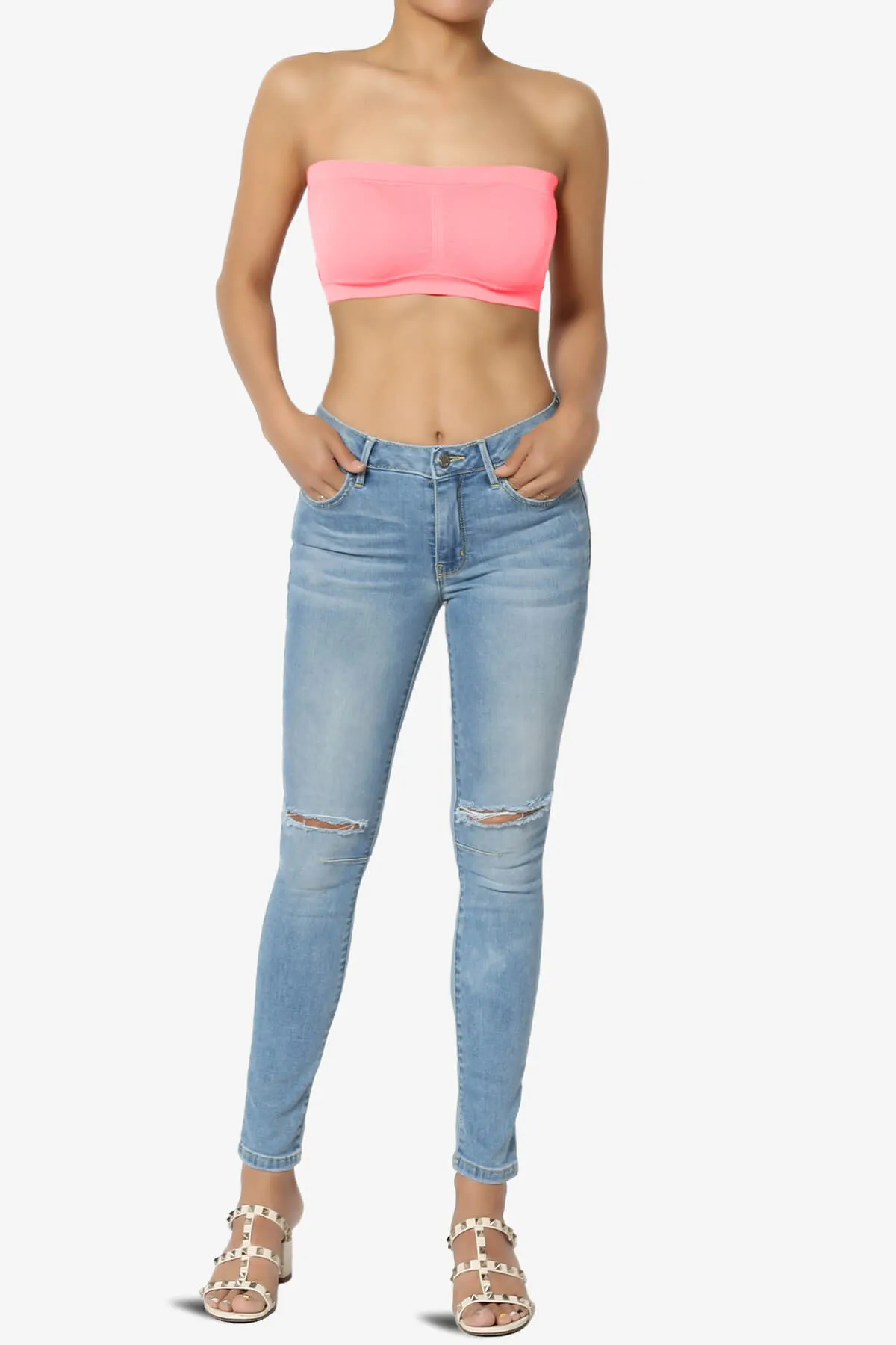 Candid Removable Pad Bandeau Bra Top