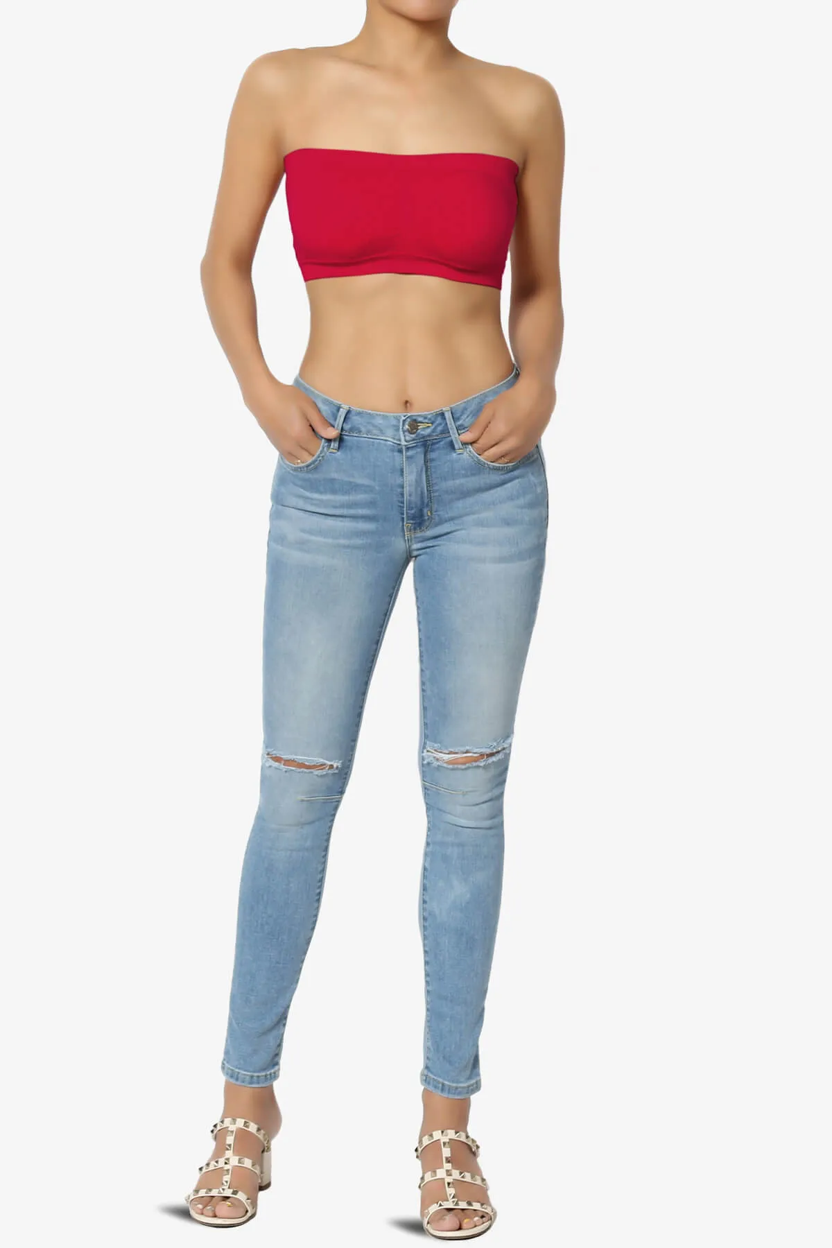 Candid Removable Pad Bandeau Bra Top