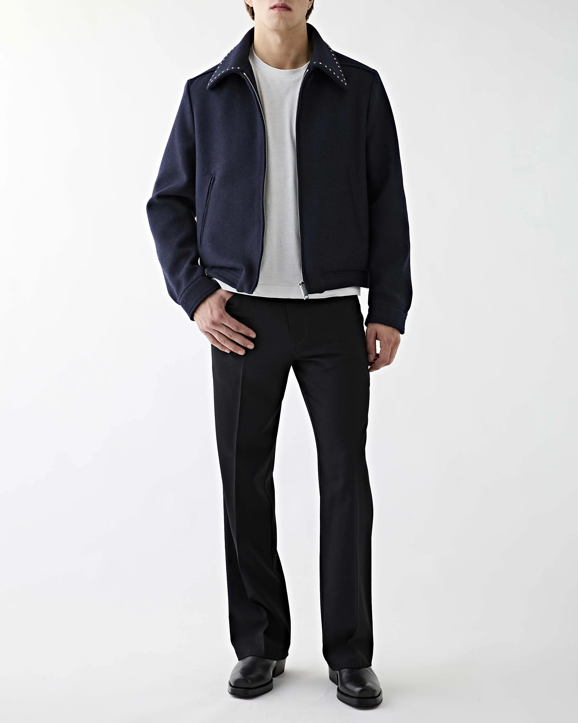 Casper Jacket Navy Silver Stud