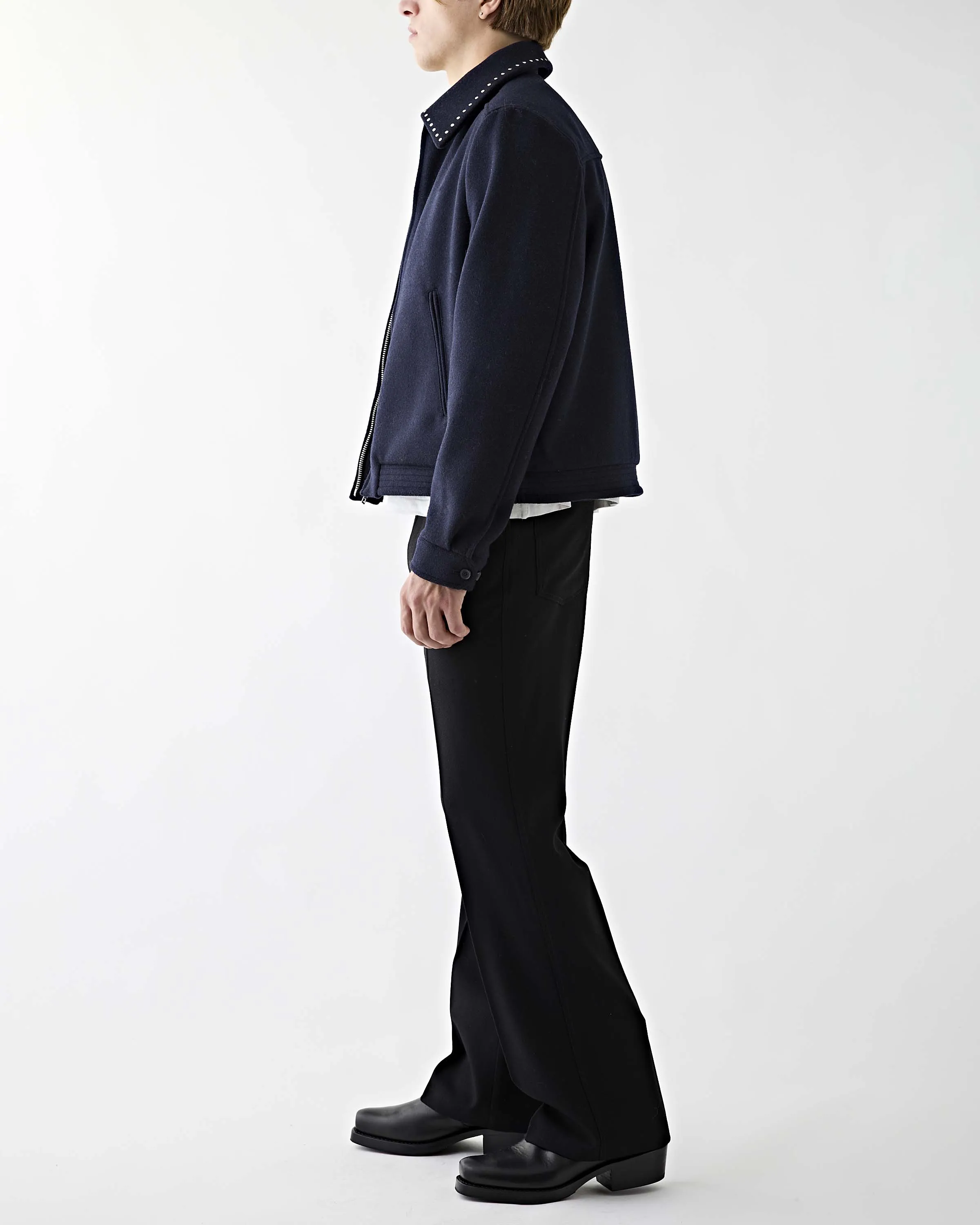 Casper Jacket Navy Silver Stud