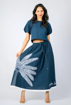 Catch My Drift Skirt – Under the Palms - Navy