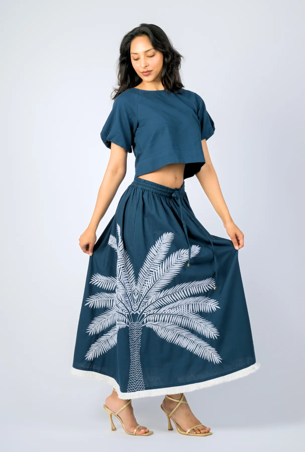 Catch My Drift Skirt – Under the Palms - Navy