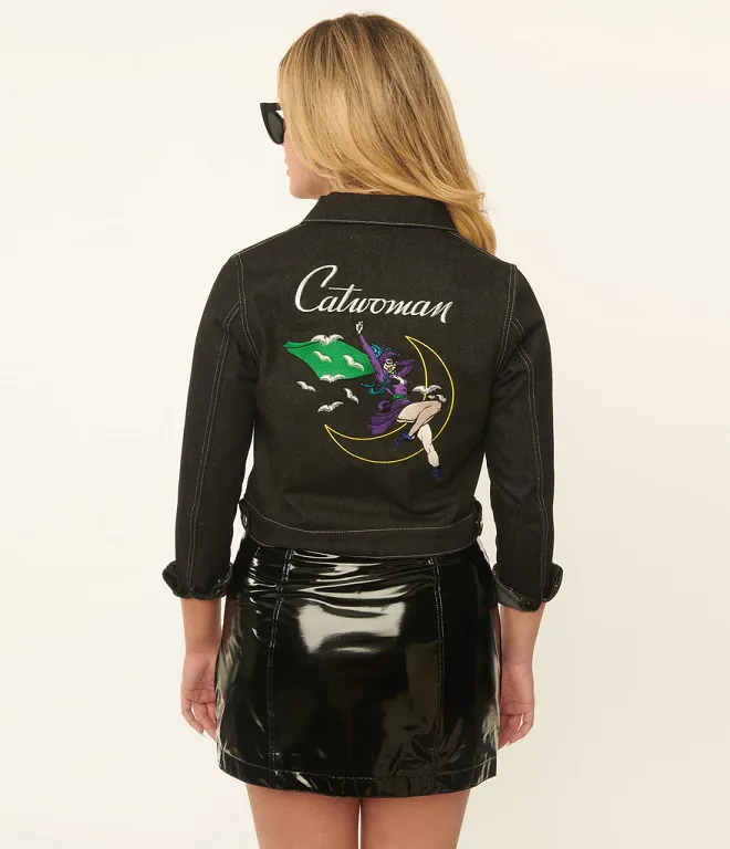 Catwoman Black Denim Jean Jacket