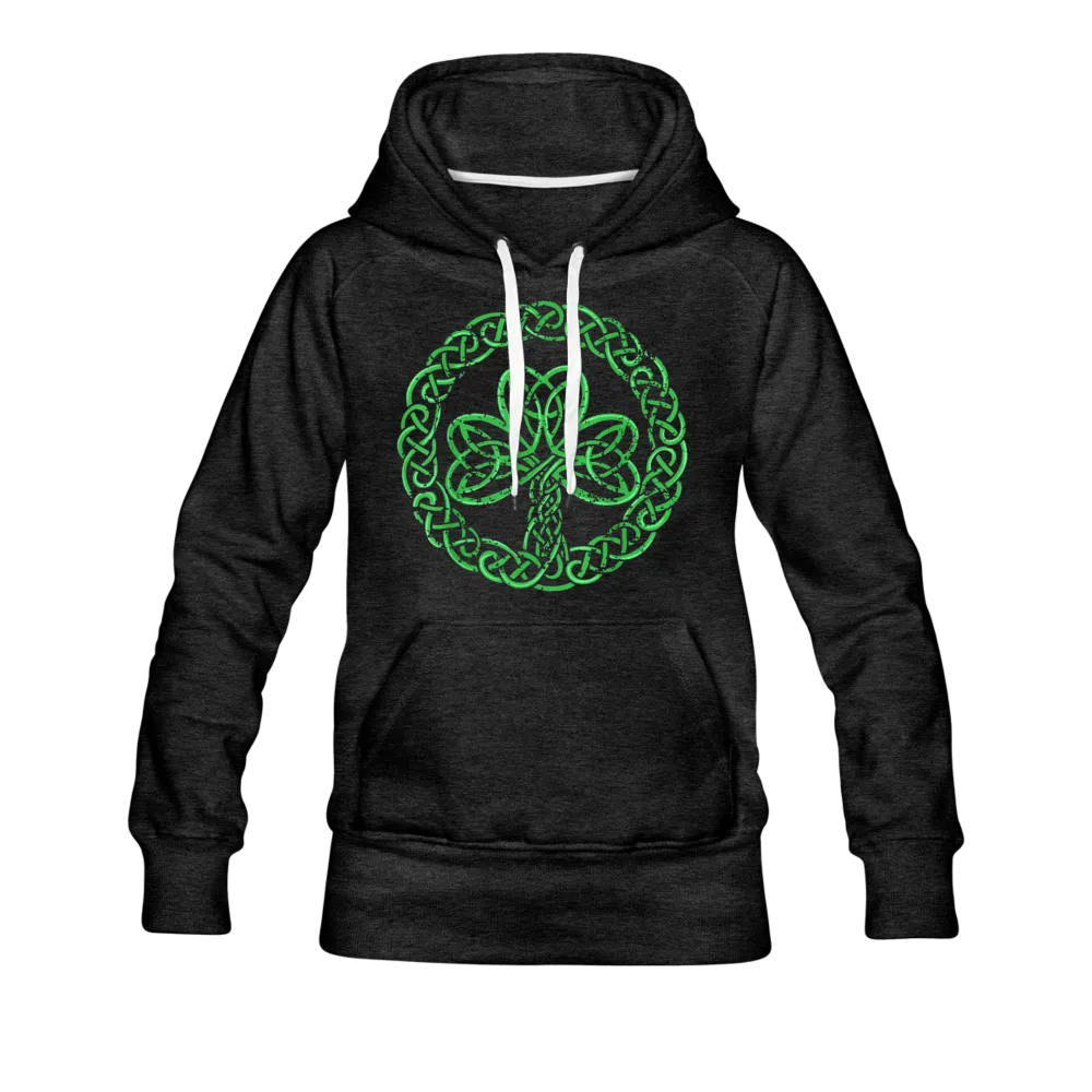 Celtic Clover St. Patrick's Day Women's Premium Pullover Hoodie