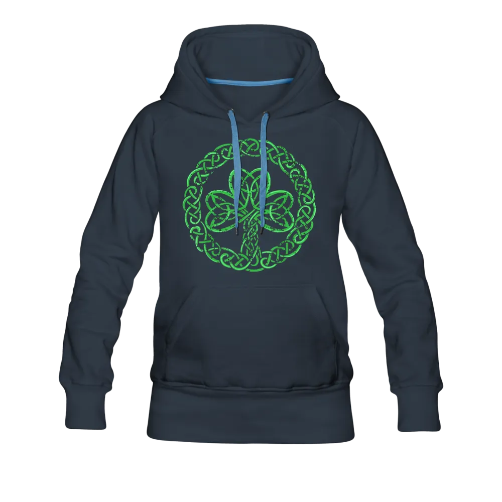 Celtic Clover St. Patrick's Day Women's Premium Pullover Hoodie