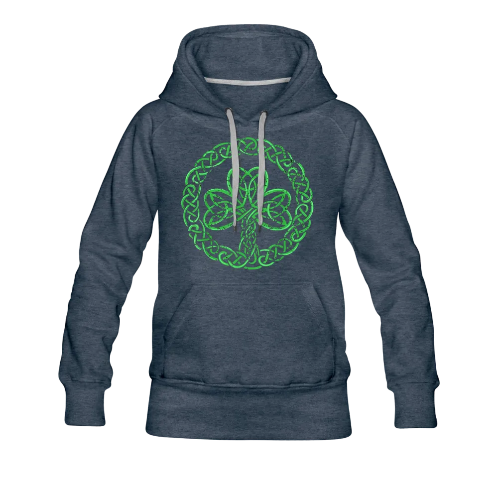 Celtic Clover St. Patrick's Day Women's Premium Pullover Hoodie