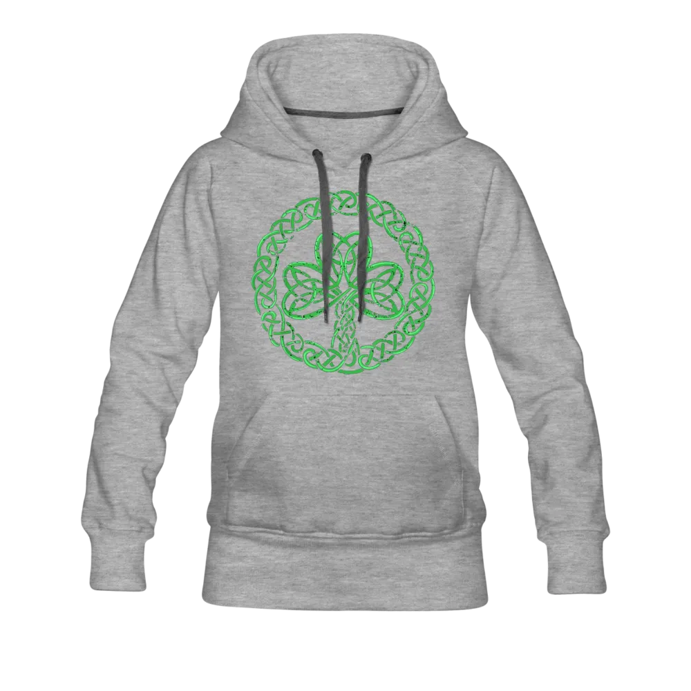 Celtic Clover St. Patrick's Day Women's Premium Pullover Hoodie