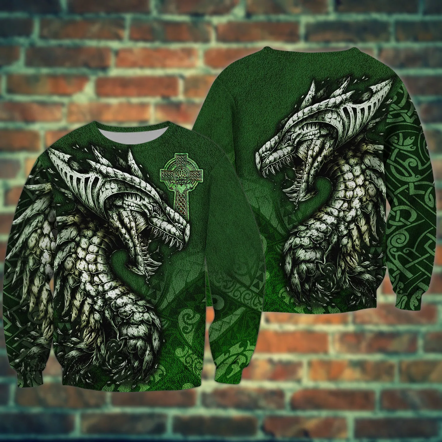 Celtic Dragon Tattoo Irish 3D Hoodie Tshirt