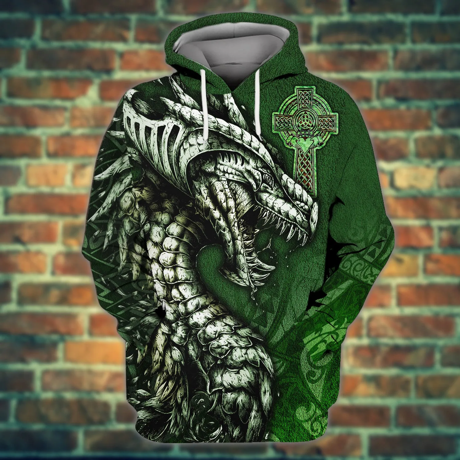 Celtic Dragon Tattoo Irish 3D Hoodie Tshirt