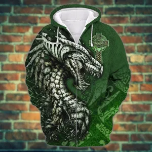 Celtic Dragon Tattoo Irish 3D Hoodie Tshirt