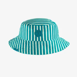 Chapeau de soleil bleu réversible, enfant || Reversible blue sun hat, child