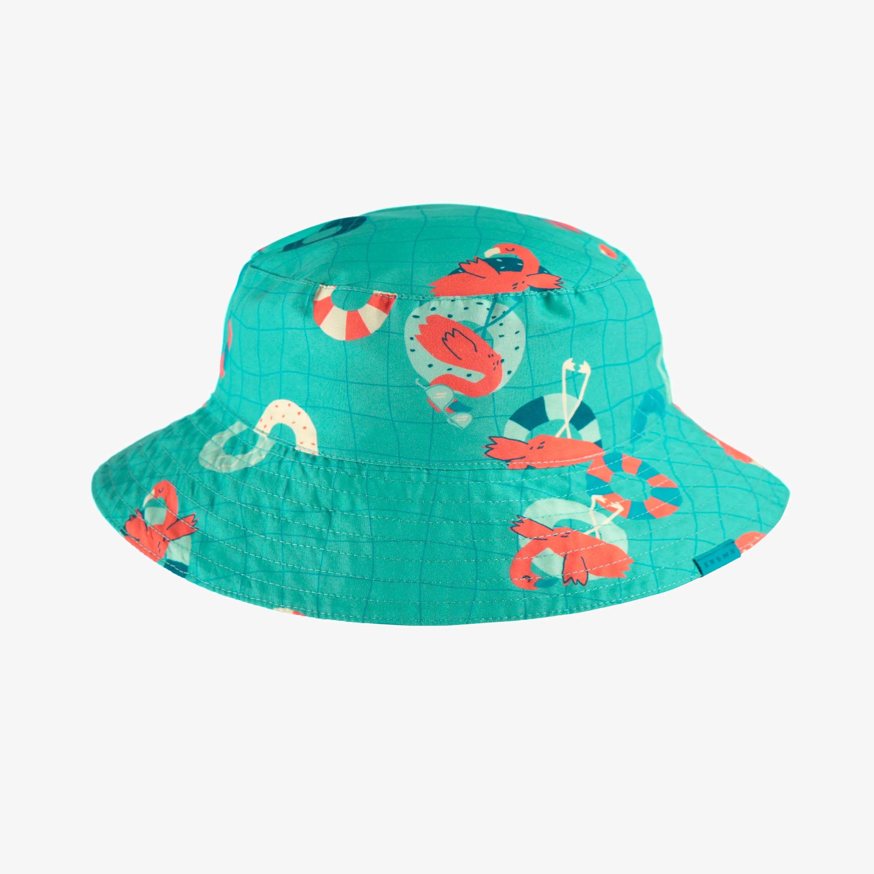 Chapeau de soleil bleu réversible, enfant || Reversible blue sun hat, child