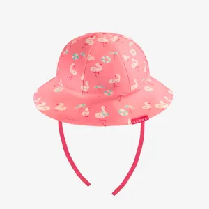Chapeau de soleil rose réversible, bébé || Reversible pink sun hat, baby