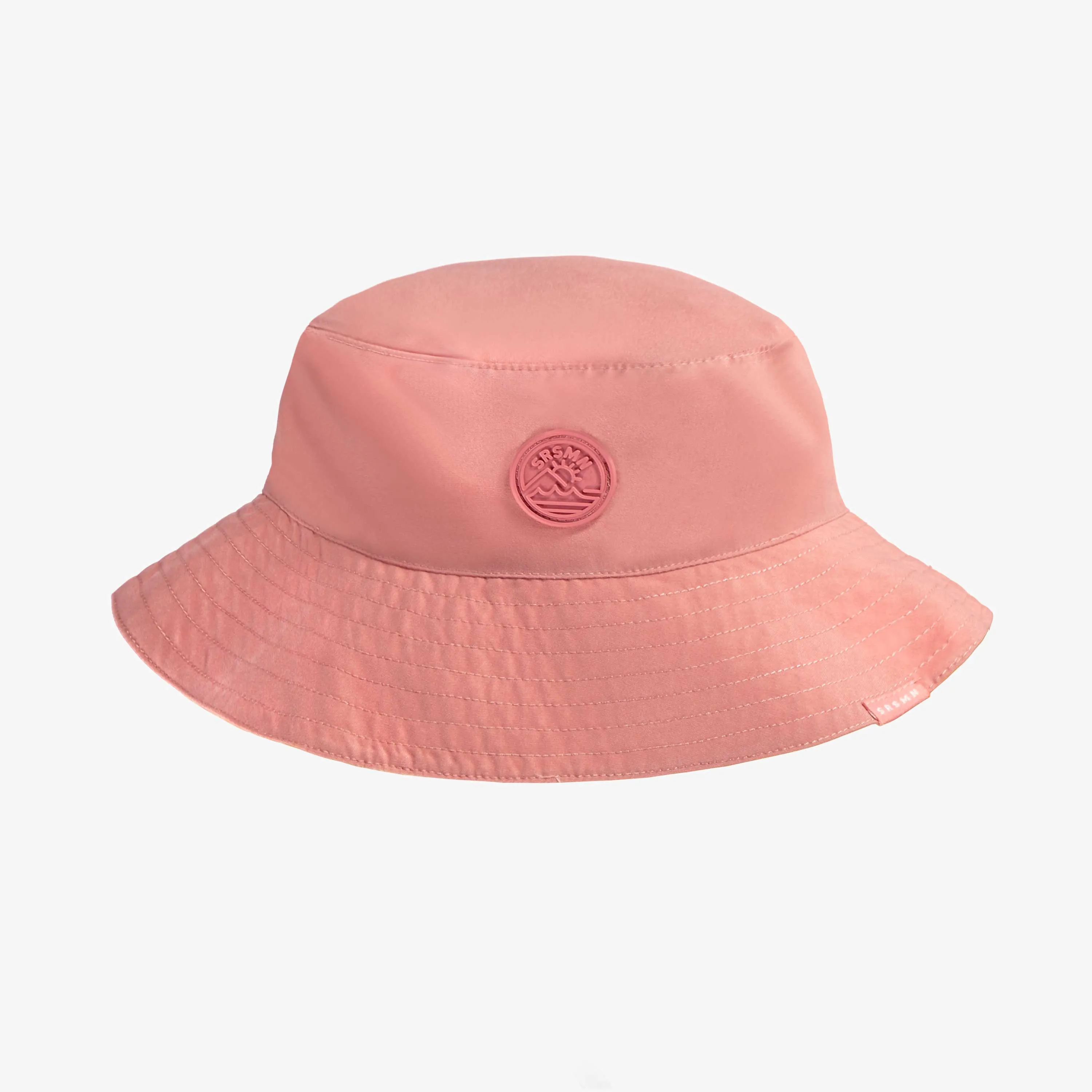 Chapeau de soleil rose réversible jaune et blanc à rayures, enfant || Pink sun hat reversible yellow and white stripes, child