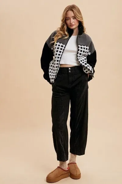 Checked Out Plaid Sherpa Jacket