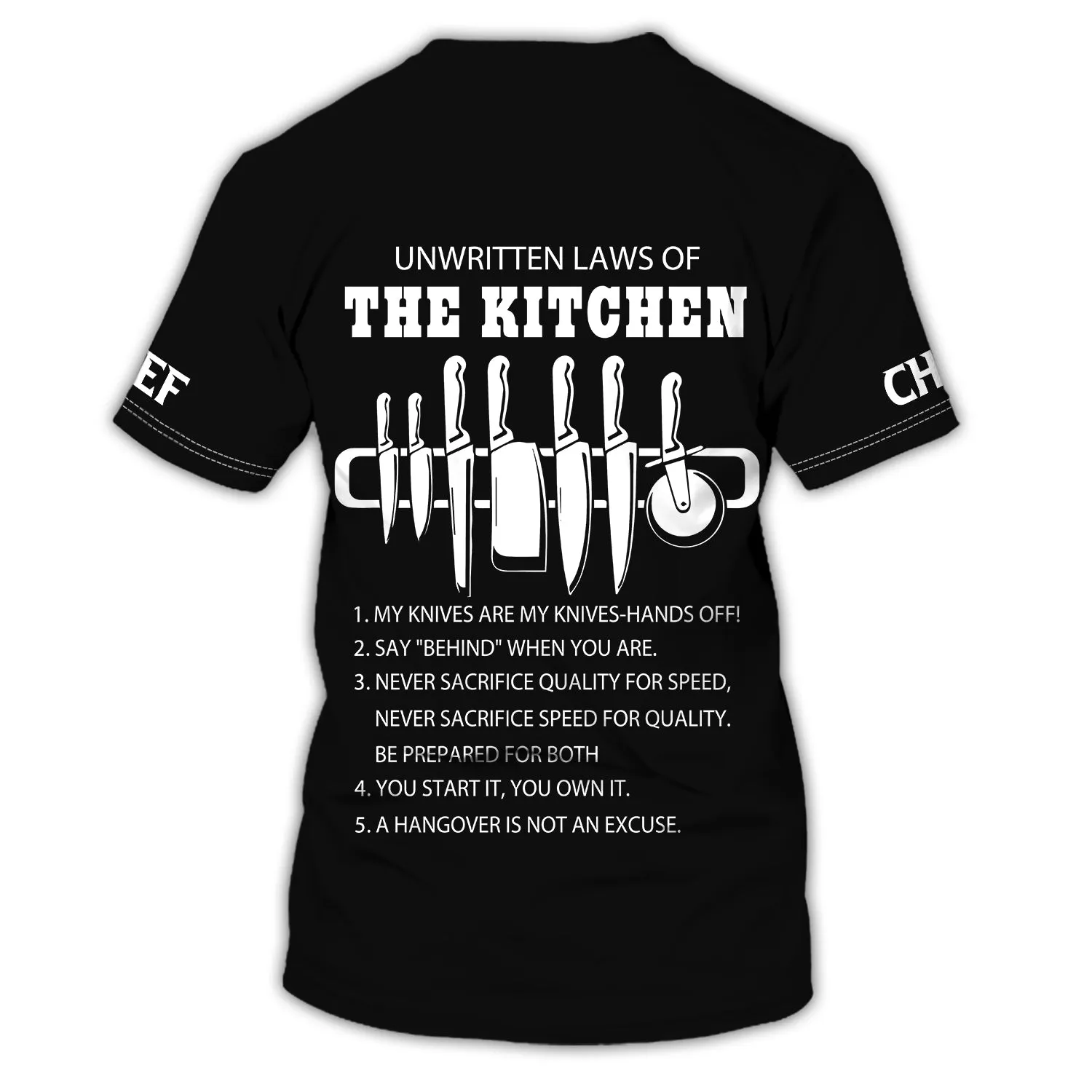 Chef Personalized Shirt Chef Apparel Chef Wear Cook Shirts Chef Uniform Black & White 4