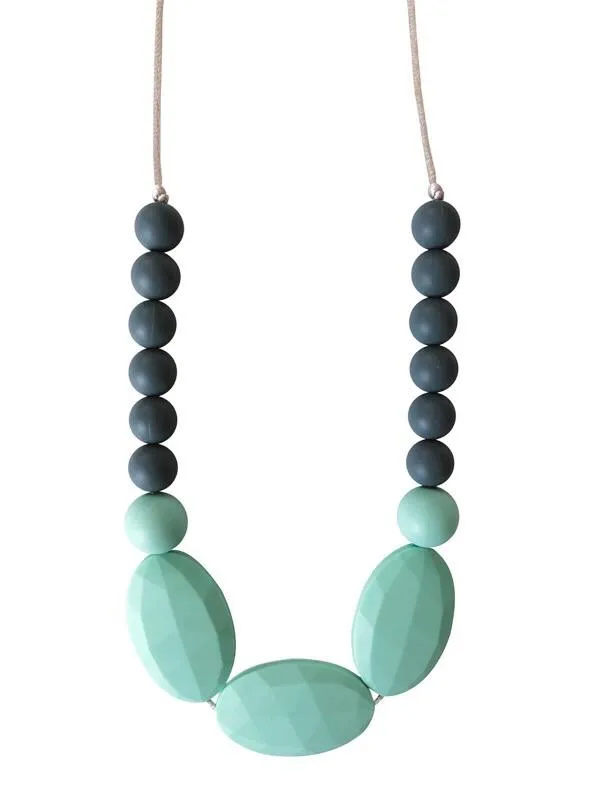 Chewable Charm - Teething Necklace - The Hudson (Mint)
