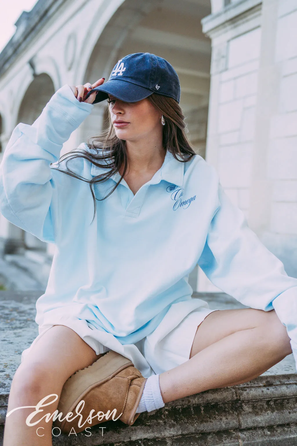 Chi O Nantucket Collared Crew