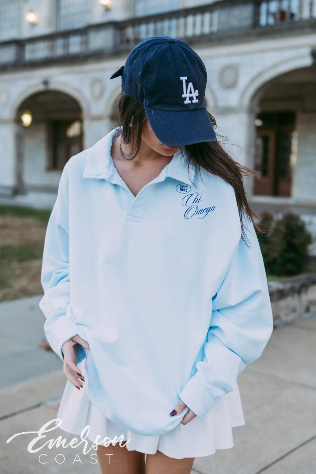 Chi O Nantucket Collared Crew