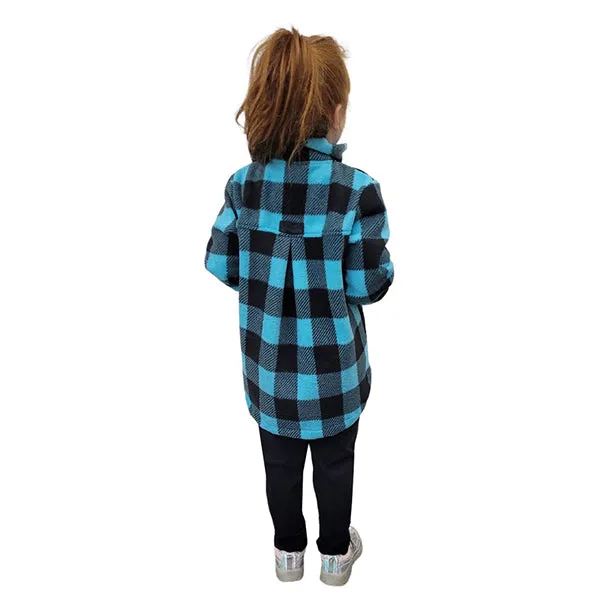 CHILD CAMP JACKET BUFFALO CHECK TEAL