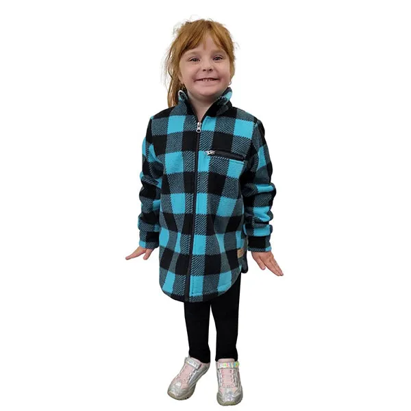 CHILD CAMP JACKET BUFFALO CHECK TEAL