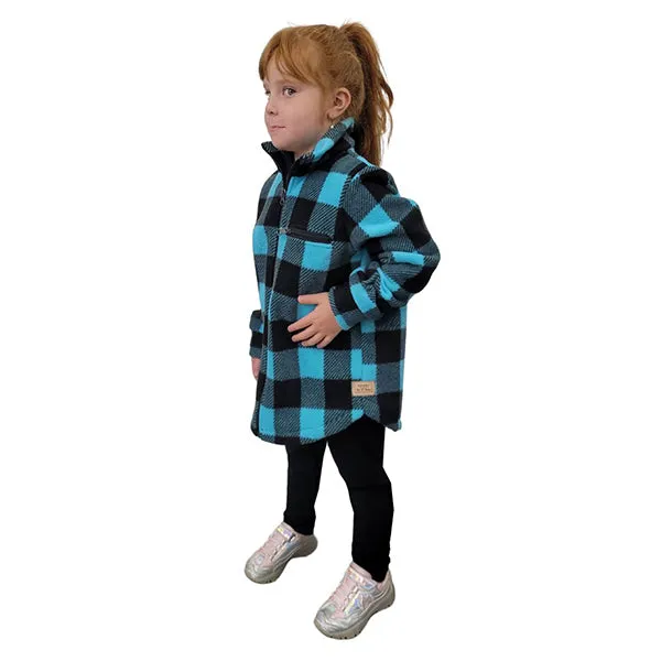 CHILD CAMP JACKET BUFFALO CHECK TEAL