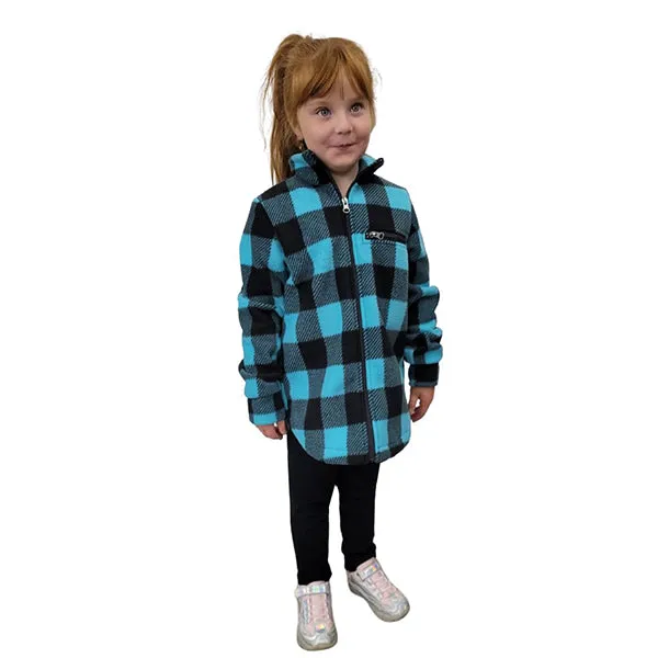 CHILD CAMP JACKET BUFFALO CHECK TEAL