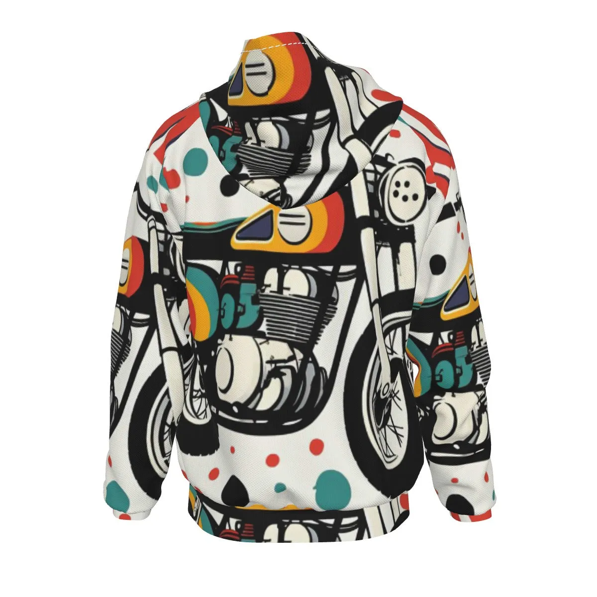 Chopper (3) Men's Heavy Raglan Zip Up Hoodie With Pocket