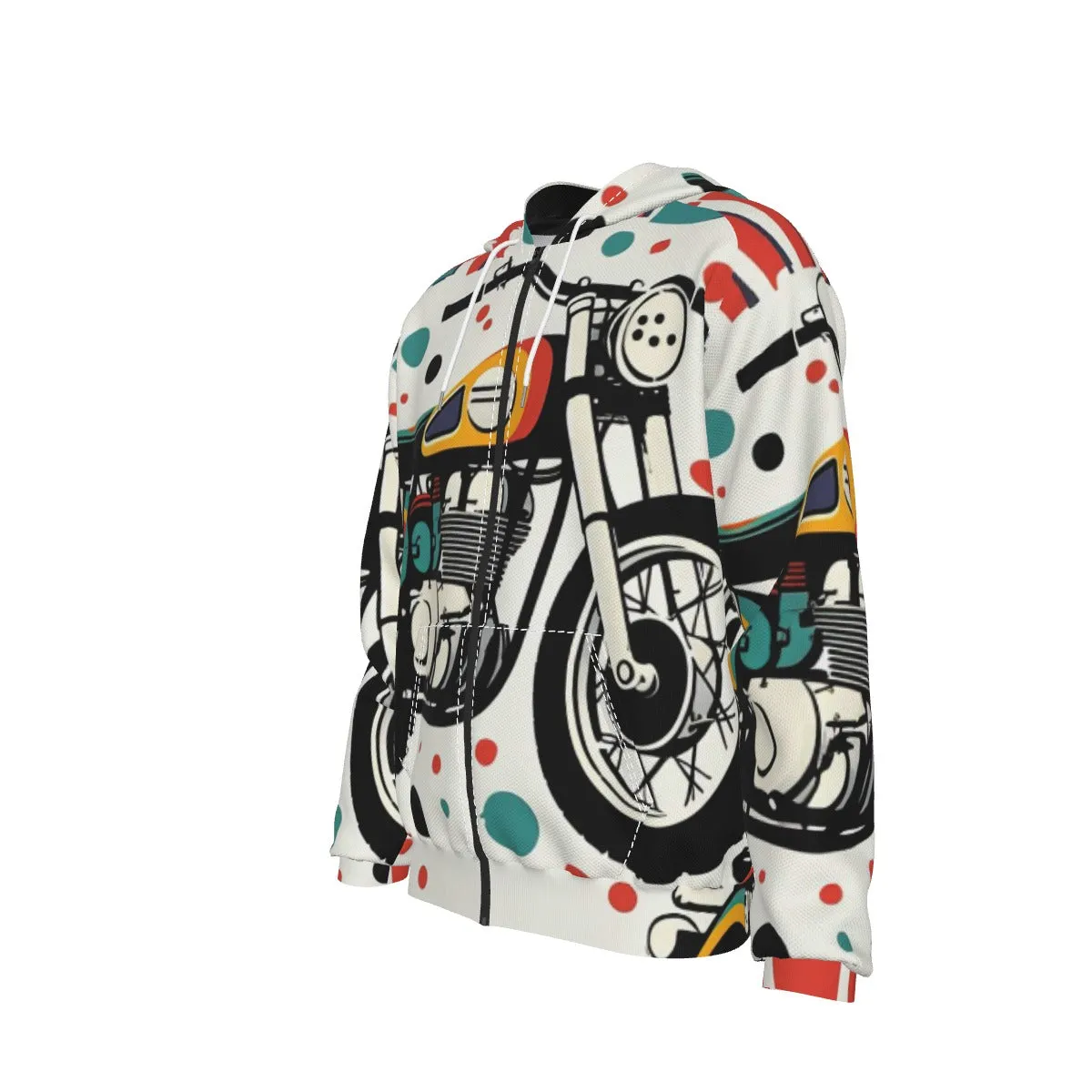Chopper (3) Men's Heavy Raglan Zip Up Hoodie With Pocket