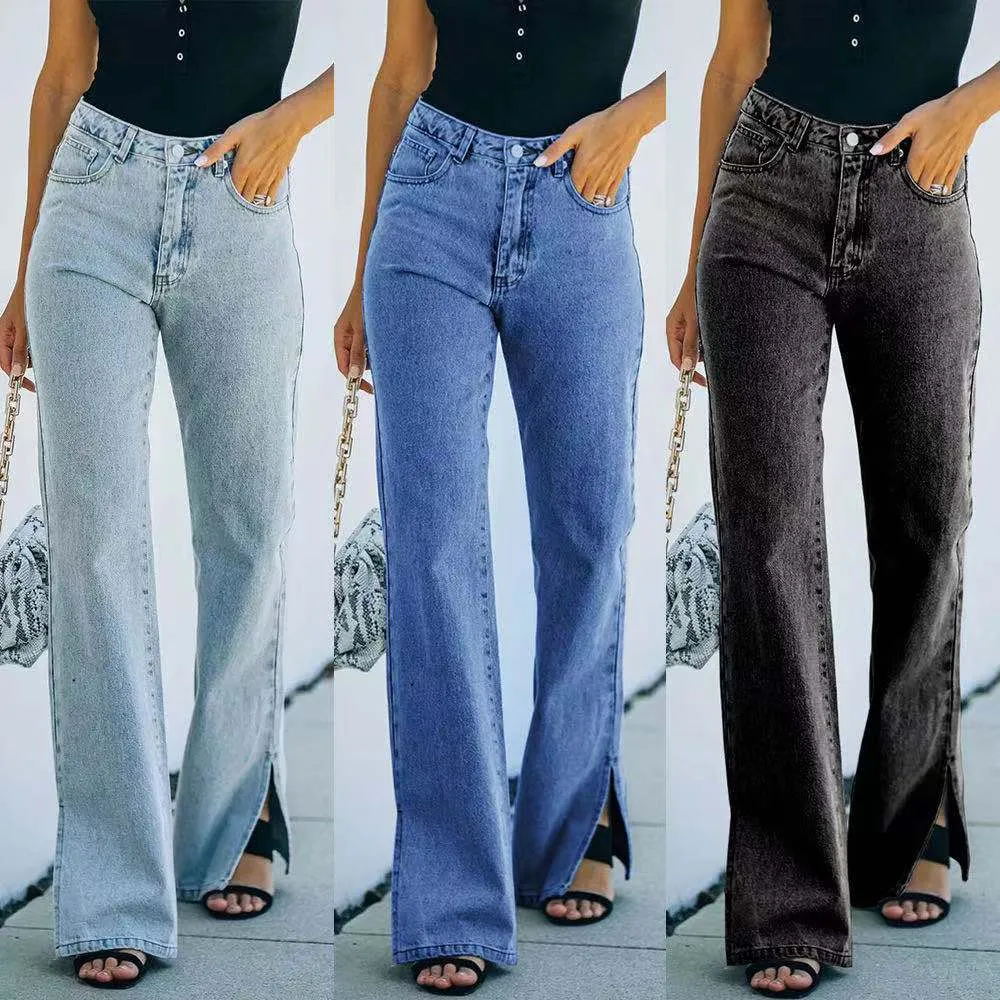 CityHottie - Spring Casual Baggy Jeans Women Fashion High Waist Jeans Mom Denim Trousers Overalls Oversize Boyfriend Pants Vintage