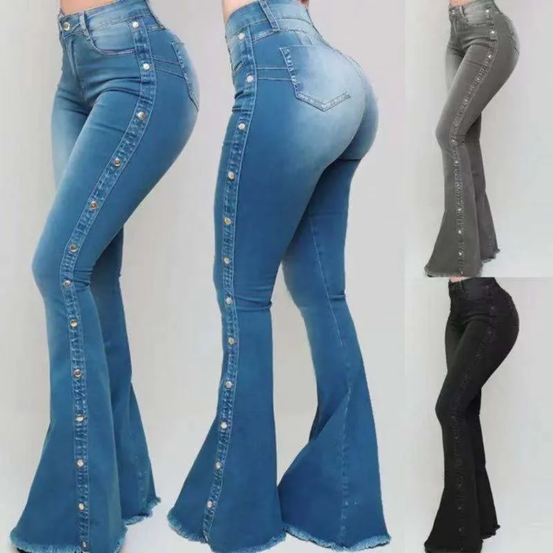 CityHottie - Spring Casual Baggy Jeans Women Fashion High Waist Jeans Mom Denim Trousers Overalls Oversize Boyfriend Pants Vintage