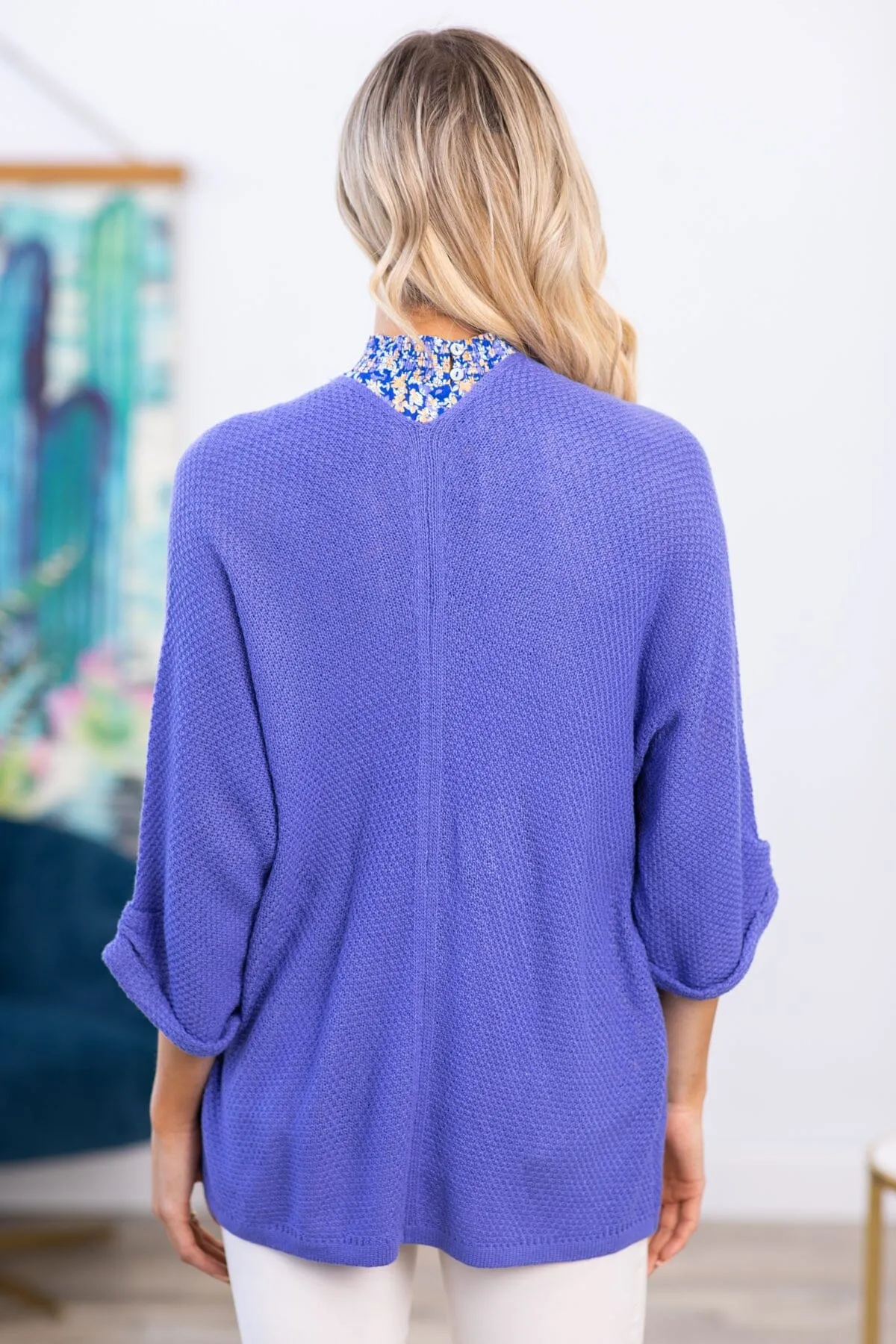 Cobalt Dolman Sleeve Cardigan