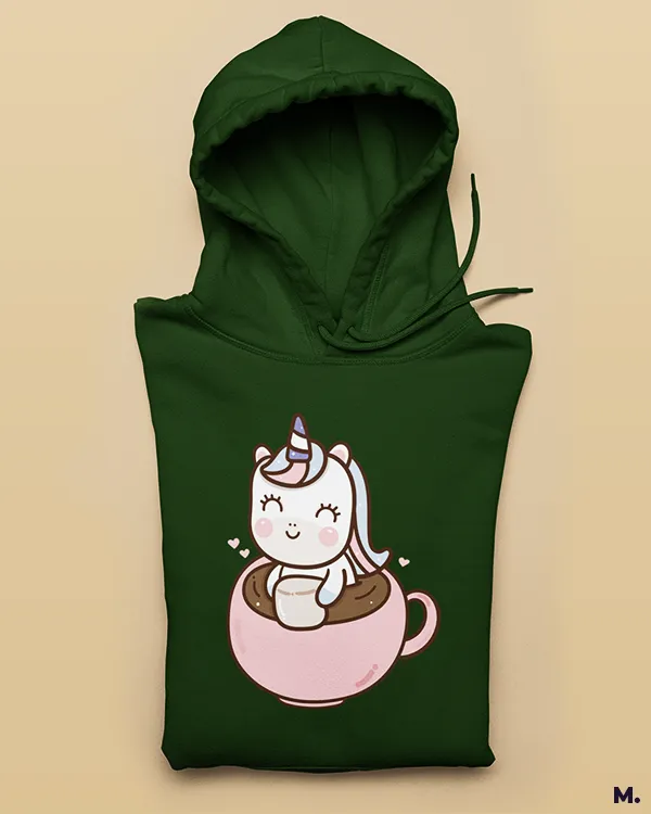 Coffee is my unicorn printed hoodies