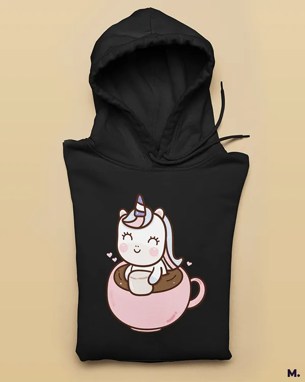 Coffee is my unicorn printed hoodies