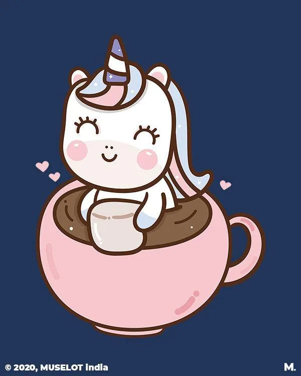 Coffee is my unicorn printed hoodies