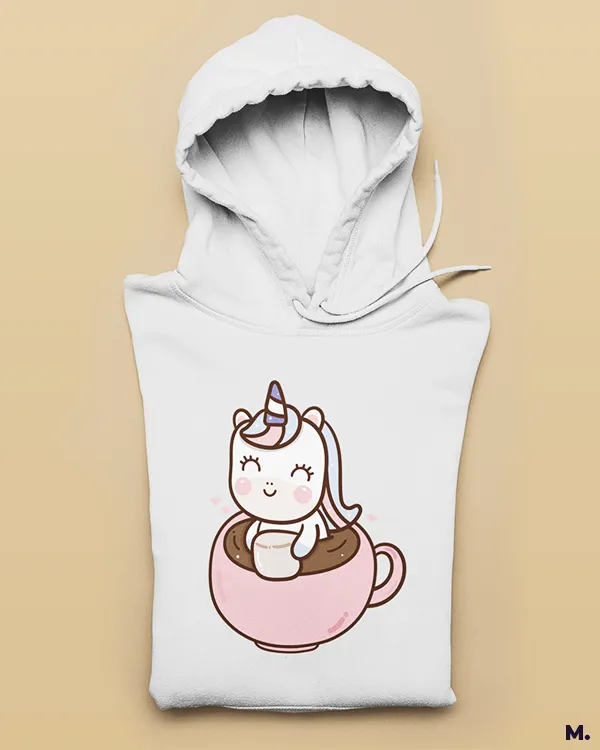 Coffee is my unicorn printed hoodies