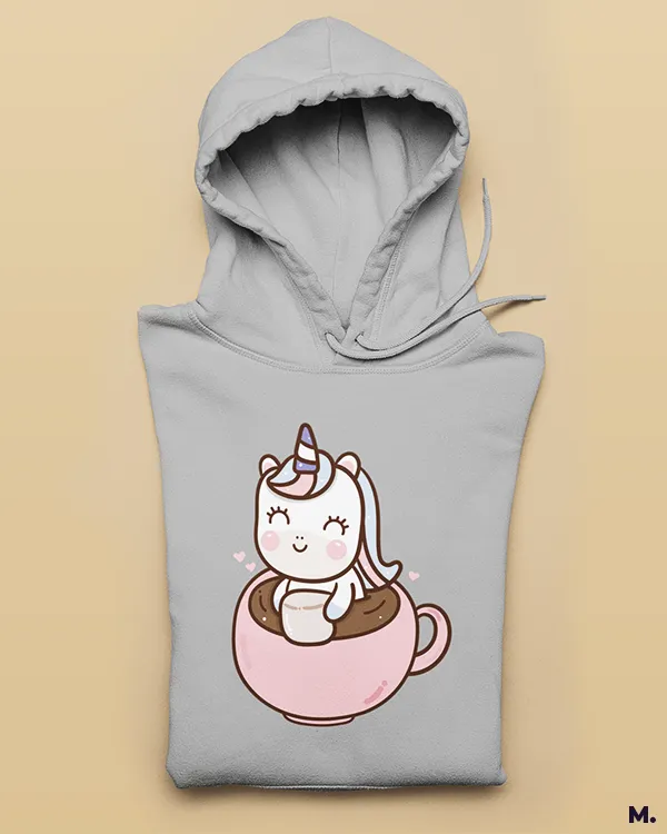 Coffee is my unicorn printed hoodies