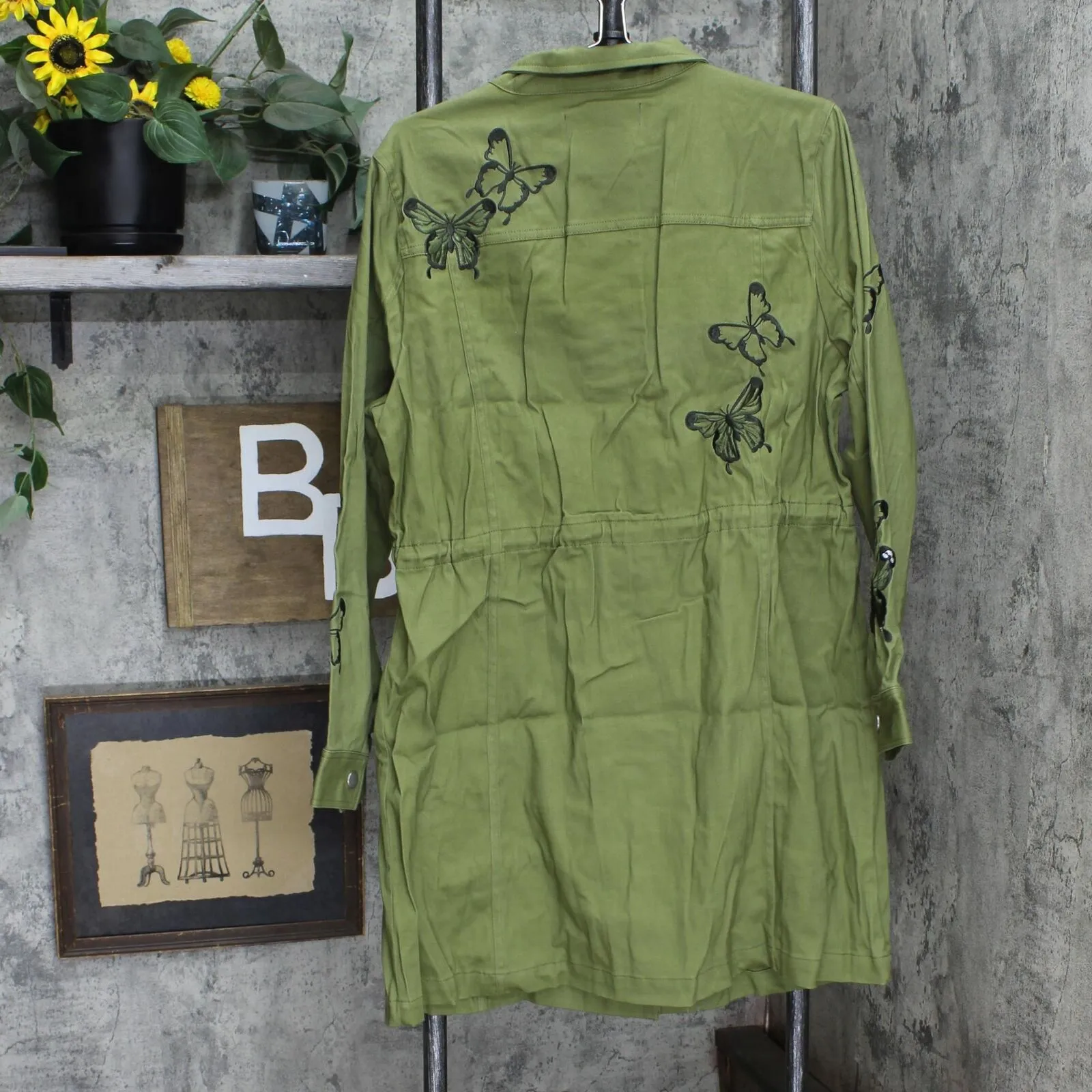 Colleen Lopez Women's Snap Front Butterfly Anorak Jacket With Pockets