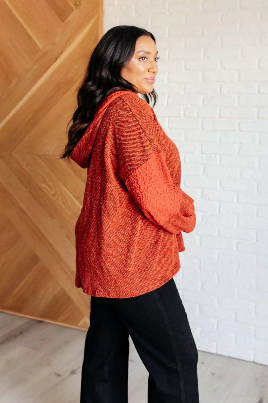 Color-Blocked Hoodie Tunic