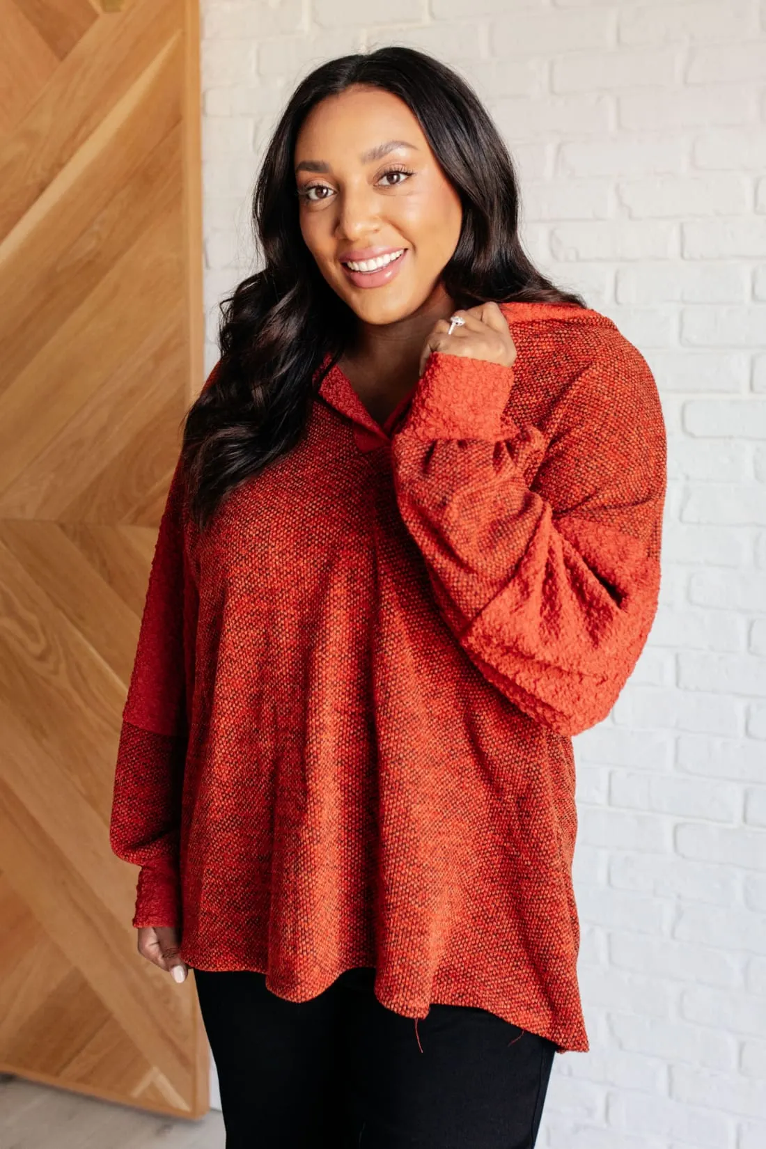 Color-Blocked Hoodie Tunic
